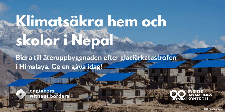 Bygg klimatsäkra hem och skolor i Nepal
